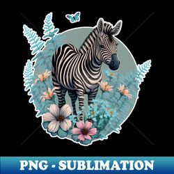 WaterColour Zebra - Artistic Sublimation Digital File - Vibrant and Eye-Catching Typography