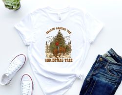 Rockin Around The Christmas Tree Shirt, Bronco Cowboy Rodeo Shirt, Western Shirt, Rockin Around The Christmas Tree Shirt
