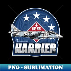 AV-8B Harrier 2 - PNG Transparent Sublimation Design - Perfect for Personalization