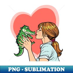 mom kisses crocodile naughty baby concept - Instant PNG Sublimation Download - Defying the Norms