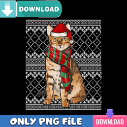xmas bengal cat santa claus hat png best files design