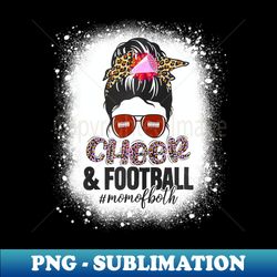 Funny Cheer Football Cheerleading Mom Of Both Messy - PNG Transparent Sublimation File - Bring Your Designs to Life