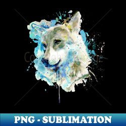 Watercolor Wolf Portrait - Unique Sublimation PNG Download - Spice Up Your Sublimation Projects