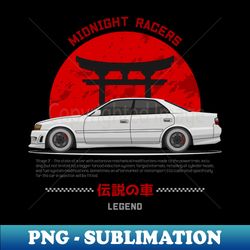 Tuner White Chaser JDM - High-Resolution PNG Sublimation File - Unleash Your Creativity