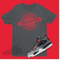 Certified Sneakerhead Shirt To Match Air Jordan 4 Infrared 23 - Retro 4 Tee - Stamp SVG