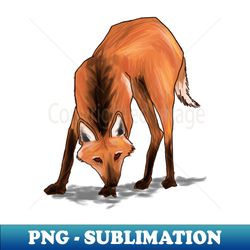 Maned wolf Chrysocyon brachyurus - PNG Transparent Sublimation Design - Defying the Norms
