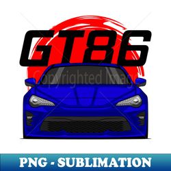 Front Blue GT86 MK1 Resty JDM - Sublimation-Ready PNG File - Perfect for Personalization