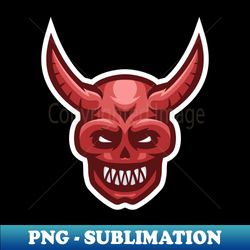 Red Devil Face - PNG Transparent Digital Download File for Sublimation - Perfect for Sublimation Mastery