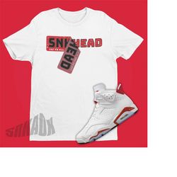 sneaker stickers shirt to match air jordan 6 red oreo - retro 6 tee