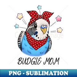 Devoted Budgie Mom Parrot Lovers Delight - Retro PNG Sublimation Digital Download - Unlock Vibrant Sublimation Designs