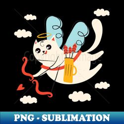 cute cupid cat flying - Decorative Sublimation PNG File - Spice Up Your Sublimation Projects