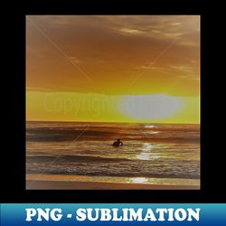 Surfer Watching Sunrise On Cocoa Beach FL - Instant PNG Sublimation Download - Unleash Your Inner Rebellion