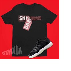 sneaker sticker shirt to match air jordan 11 low 72-10 - retro 11 tee