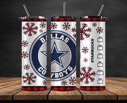 Dallas Cowboys Christmas Tumbler Png, NFL Merry Christmas Png, NFL, NFL Football Png 09