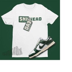 Sneakerhead Sticker Shirt To Match Dunk Vintage Green - Retro Dunk Sneaker Match Outfit - Sneakerhead Distressed Tshirt