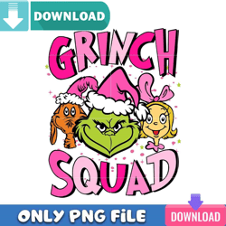 Pink Grinch Squad PNG Perfect Sublimation Design Download