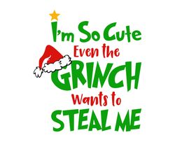 Grinch Christmas SVG, christmas svg, grinch svg, grinchy green svg, funny grinch svg, cute grinch svg, santa hat svg 208