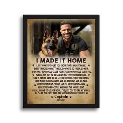 Dog Loss Gift, I Made It Home Canvas // Pet Loss Gifts // Personalized Pet Memorial Canvas
