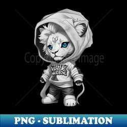 White Lion with Sweatshirt - Stylish Sublimation Digital Download - Instantly Transform Your Sublimation Projects