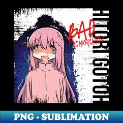 BOCCHI THE ROCK BAD COMUNICATION GRUNGE STYLE - Special Edition Sublimation PNG File - Spice Up Your Sublimation Projects