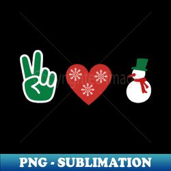 Peace love and Christmas - Instant Sublimation Digital Download - Unleash Your Creativity