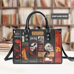 Book Leather handBag, Libro Leather Bag, Dracula handbag