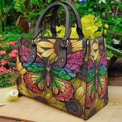 Butterfly Leather Handbag, Women Butterfly Handbag, 3D Butterfly Bag