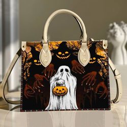 Halloween Leather handBag, Horror Leather Bag, Travel handbag
