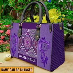 Personalized Dragon Leather Handbag, Tote Bag, Leather Tote For Women Leather handBag