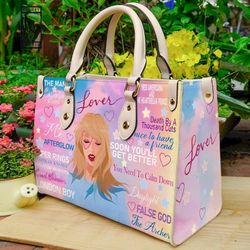 Taylor Swift Leather handBag, Taylor Swift Bag, Music Leather Handbag