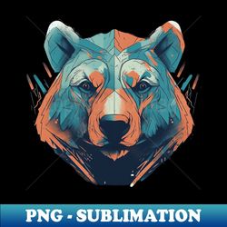 bear head - instant png sublimation download - bold & eye-catching