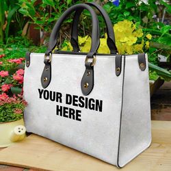 Custom Leather Handbag, Women Custom Handbag, Your Design Handbag Custom Crossbody Bag