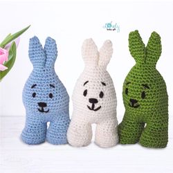 easter bunny crochet pattern, digital file pdf, digital pattern pdf, crochet pattern