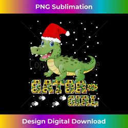 Christmas Gator Girl Santa Hat Florida Alligator Crocodile - Crafted Sublimation Digital Download - Elevate Your Style with Intricate Details