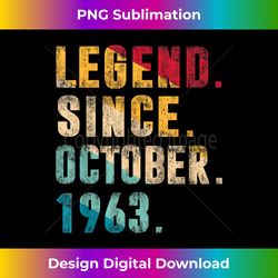 Legend Since October 1963 60 Years Old Gift 60th Birthday - Chic Sublimation Digital Download - Elevate Your Style with Intricate Details