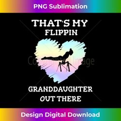 Gymnastics Grandma Thats My Flippin Granddaughter Out There Long Sleeve - Innovative PNG Sublimation Design - Craft with Boldness and Assurance