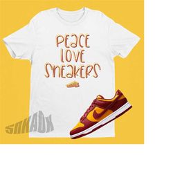 Midas Gold Dunk Match Shirt - Matching Sneaker Tee - Peace Love Sneakers Tee For Sneaker Lover