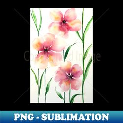 Three Wispy Flowers - Professional Sublimation Digital Download - Enhance Your Apparel with Stunning Detail
