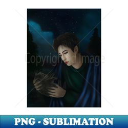 Bang Chan with little wolf  Stray kids - Decorative Sublimation PNG File - Unleash Your Inner Rebellion