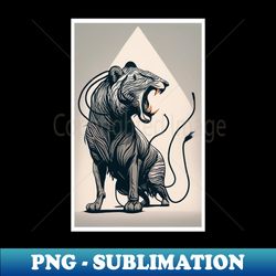 Raging Tiger - PNG Sublimation Digital Download - Perfect for Creative Projects