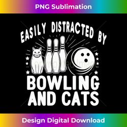 Bowling And Cat Cat Lover Owner Cat Mom Dad Long Sleeve - Urban Sublimation PNG Design - Reimagine Your Sublimation Pieces