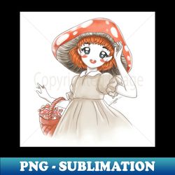 little mushroom girl - Signature Sublimation PNG File - Capture Imagination with Every Detail