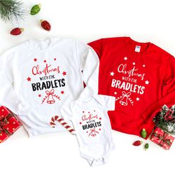 Personalised family name Christmas jumper  Unisex Adult & Kids size sweatshirt  Matching Family Xmas jumpers  Festive fa
