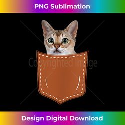 Funny Singapura Cat in My Pocket,Singapura Lover Owner Tank Top - Luxe Sublimation PNG Download - Challenge Creative Boundaries