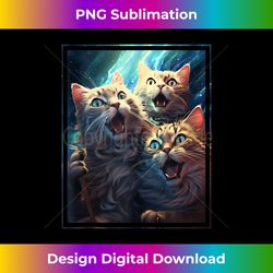 Funny Cat Moon Selfie Cute Kitten Tank Top - Sophisticated PNG Sublimation File - Animate Your Creative Concepts