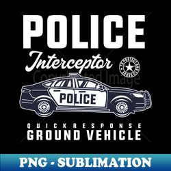 POLICE CAR INTERCEPTOR - Creative Sublimation PNG Download - Transform Your Sublimation Creations