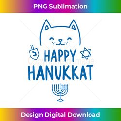 Hanukkah Cat Happy Hanukkat - Sublimation-Optimized PNG File - Striking & Memorable Impressions