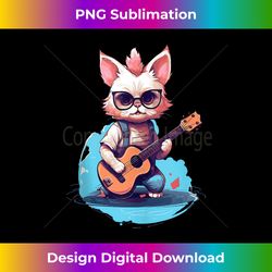 Cat With Guitar Cat plays Guitar Tank Top - Sublimation-Optimized PNG File - Customize with Flair