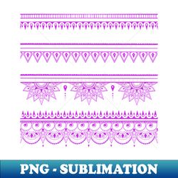 south asian patterns neon purple on black - premium sublimation digital download - add a festive touch to every day