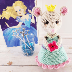 princess mouse crochet pattern, digital file pdf, digital pattern pdf, crochet pattern